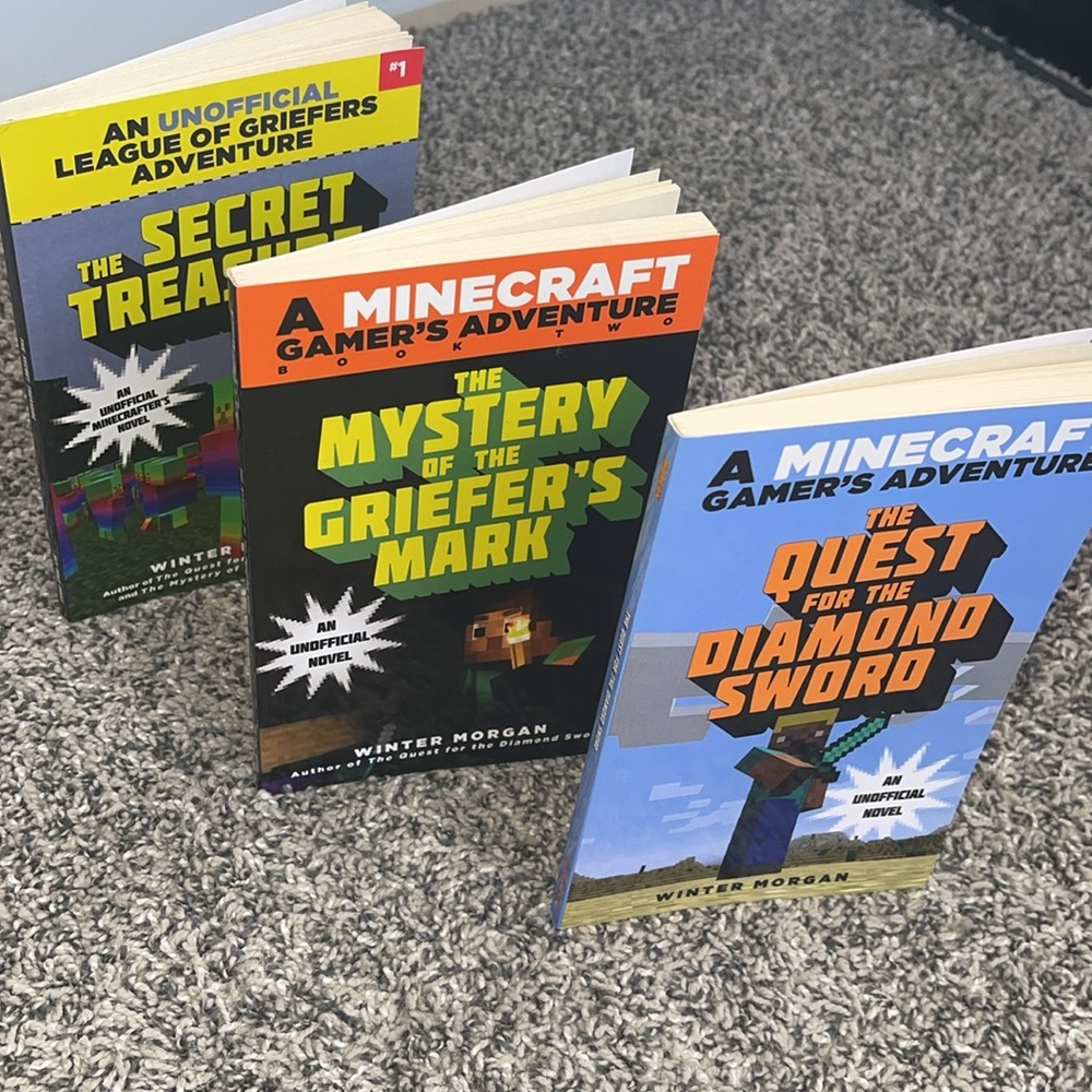 Books: Minecraft Gamer's Adventure Book Set of 3 books ages 7-12 LIKE NEW